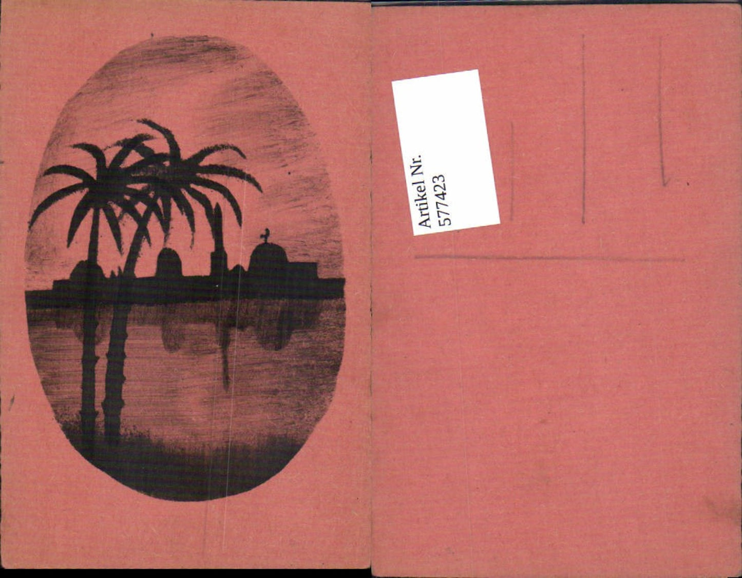 577423,Künstler AK handgemalt Palmen Kairo Caire Cairo Egypt
