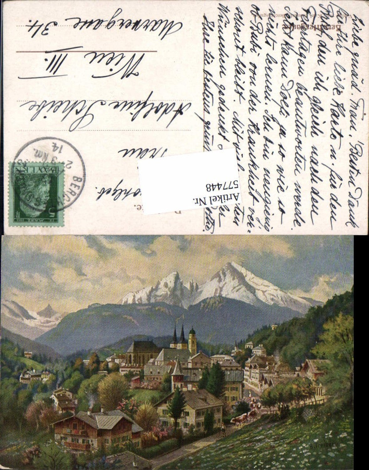 577448,Künstler AK H. Treiber Berchtesgaden