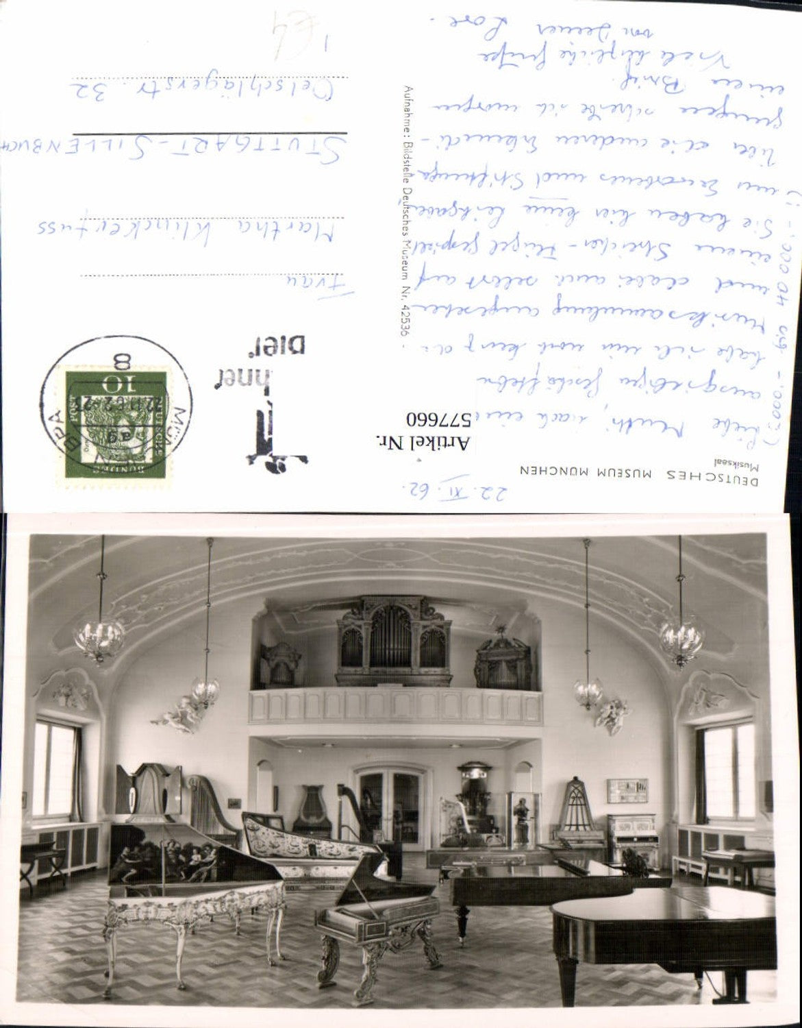 577660, Munich German Museum Music Hall Instruments Piano Organ