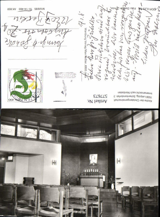 577673,Leipzig Kirche d. Christengemeinschaft Innenansicht n. Nordosten