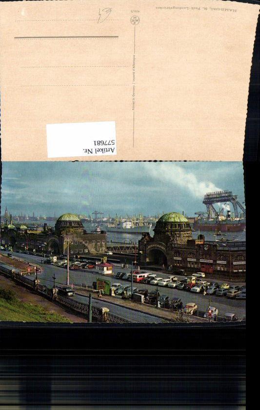 577681,Hamburg St Pauli Landungsbrücken Schiff Dampfer Kran
