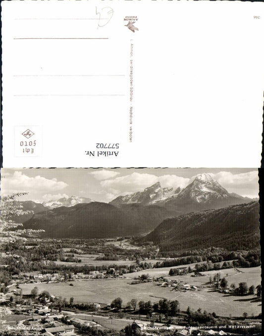 577702, Photo Ak Bischofswiesen with Funtenseetauern and Watzmann