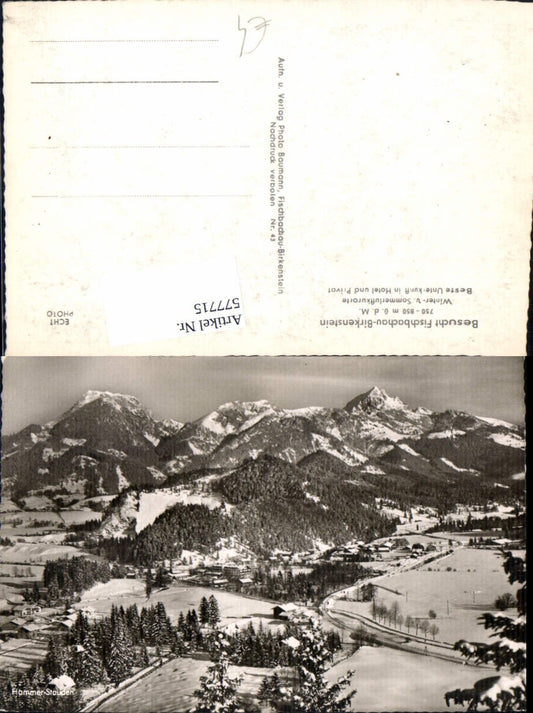 577715,Foto Ak Fischbachau Birkenstein Hammer-Stauden Winteransicht