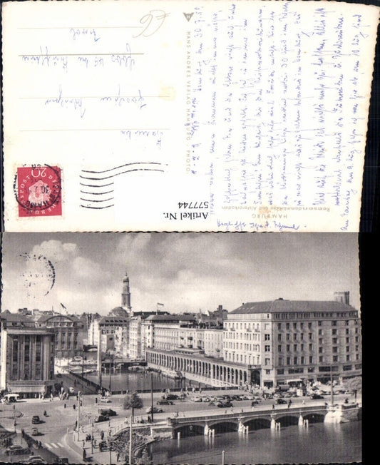 577744,Hamburg Reesendammbrücke u. Alsterarkaden