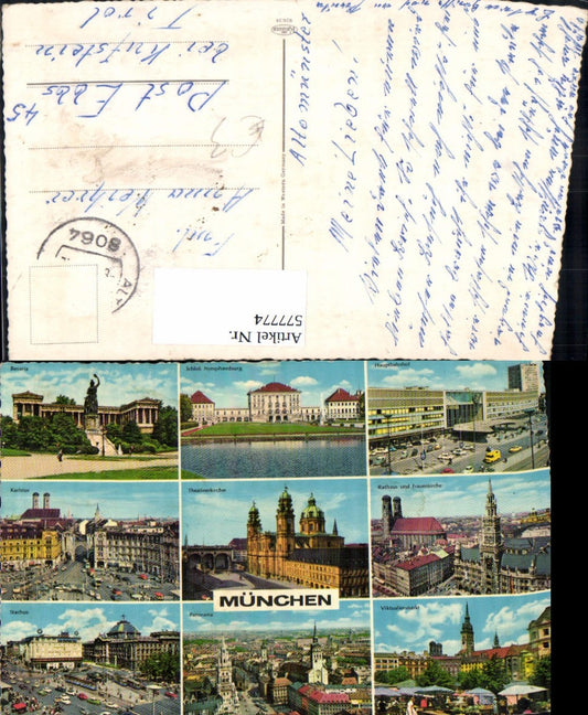 577774,Mehrbild Ak München Theatinerkirche Bavaria Stachus Rathaus