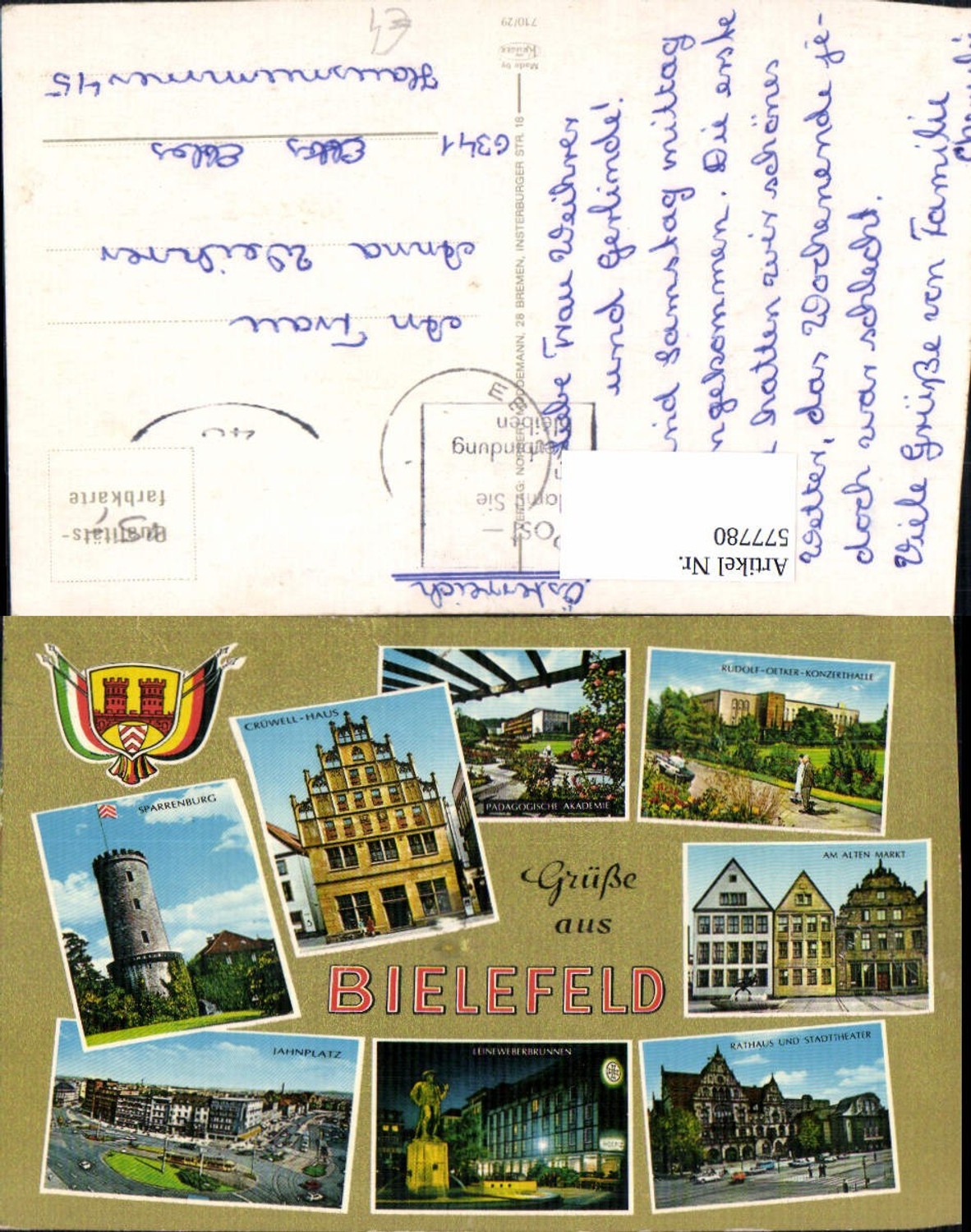 577780,Mehrbild Ak Bielefeld Am Alten Markt Sparrenburg Rathaus u. Stadttheater