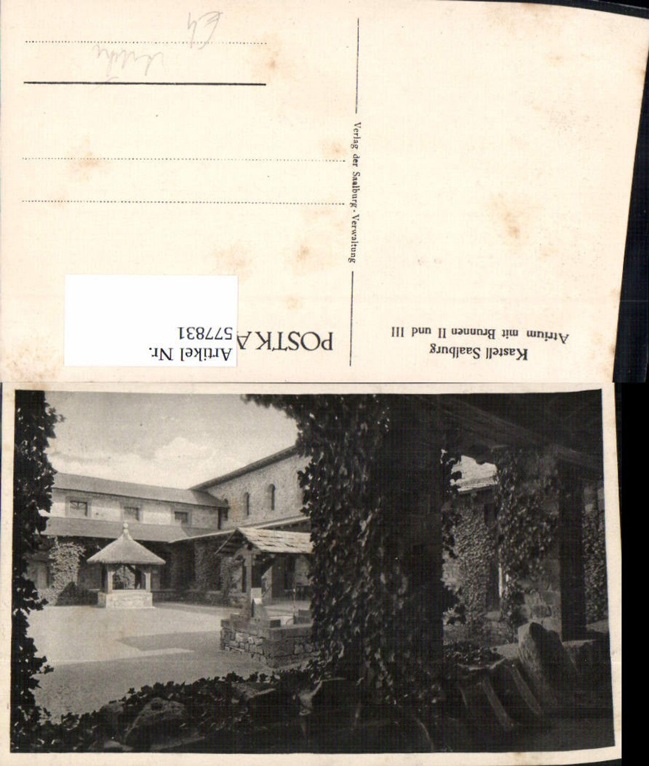 577831,Antike Kastell Saalburg Atrium m. Brunnen II u. III