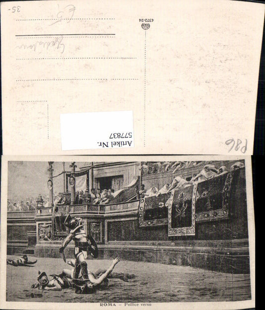 577837,Antike Roma Rom Pollice verso Gladiatoren Kampf
