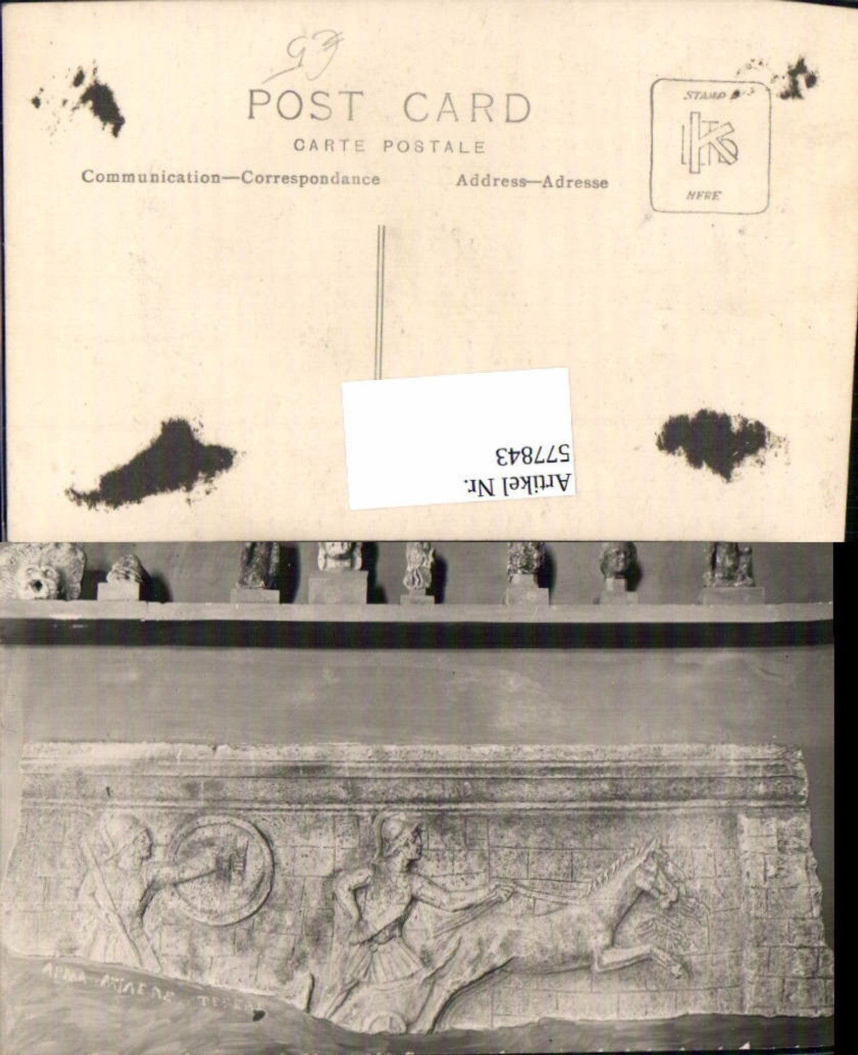 577843,Antike Römer Streitwagen i. Stein gemeiselt Relief