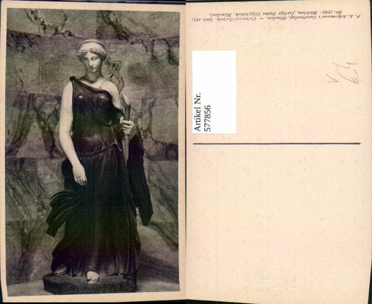 577856,Antike Mädchen farbige Statue pub F. A. Ackermann 267/2765