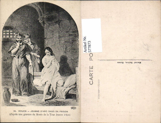 577873,Mittelalter Rouen Jeanne d Arc dans sa Prison Gefängnis France