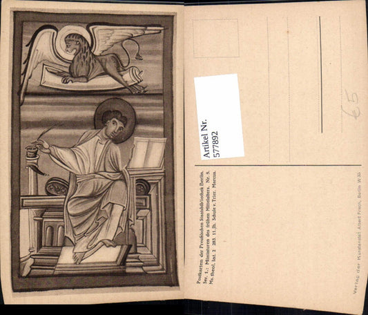 577892,Mittelalter Miniaturen d. Frühen Mittelalters Marcus 11 Jhdt Schule v. Trier