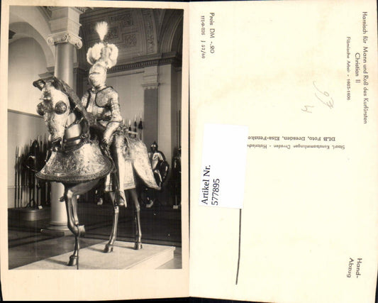577895,Mittelalter Harnisch f. Mann u. Roß d. Kurfürsten Christian II Rüstung Ritter
