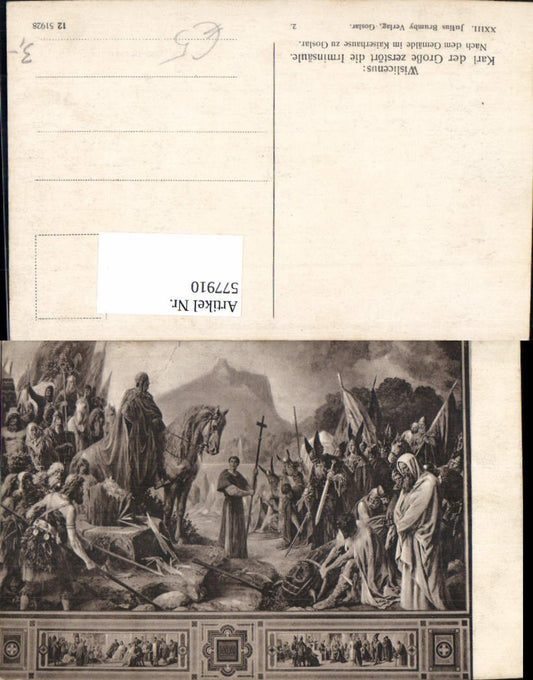 577910,Mittelalter Wislicenus Karl d. Große zerstört die Irminsäule Ritter Rüstung