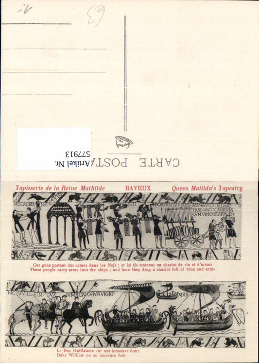 577913,Mittelalter Teppich Bayeux Queen Matildas Tapestry Tapisserie de la Reine Mathilde France