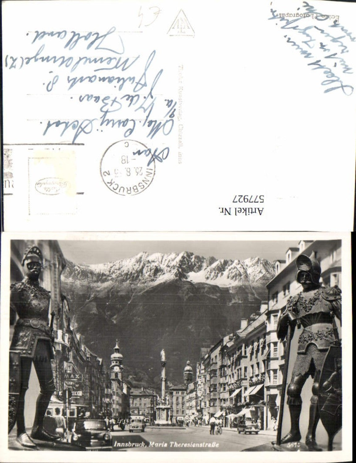 577927,Fotomontage Innsbruck Maria Theresienstraße Ritter Rüstung Mittelalter