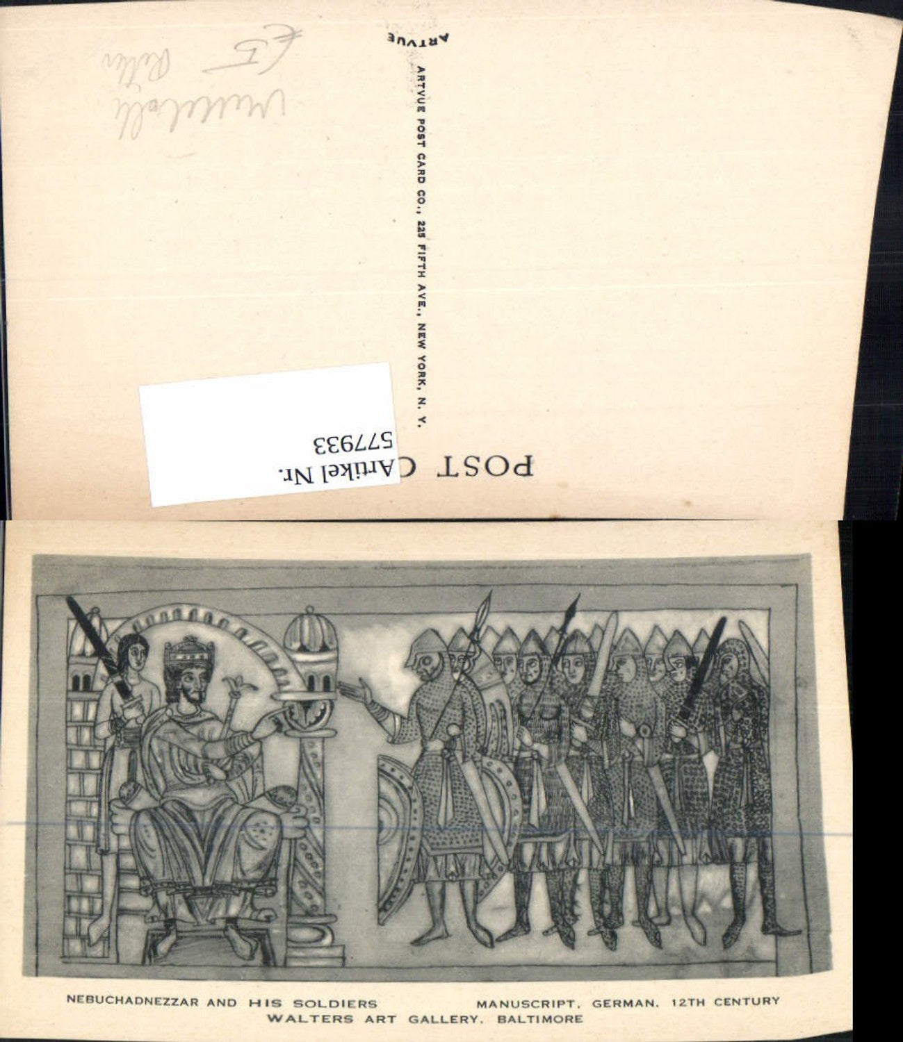 577933,Mittelalter Nebuchadnezzar and his Soldiers Manuscript German 12 Century Ritter Rüstung