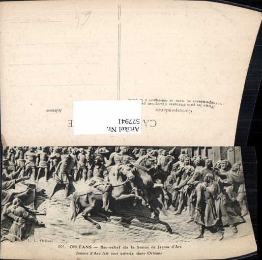 577941,Mittelalter Orleans Bas-relief de la Statue de Jeanne d Arc France