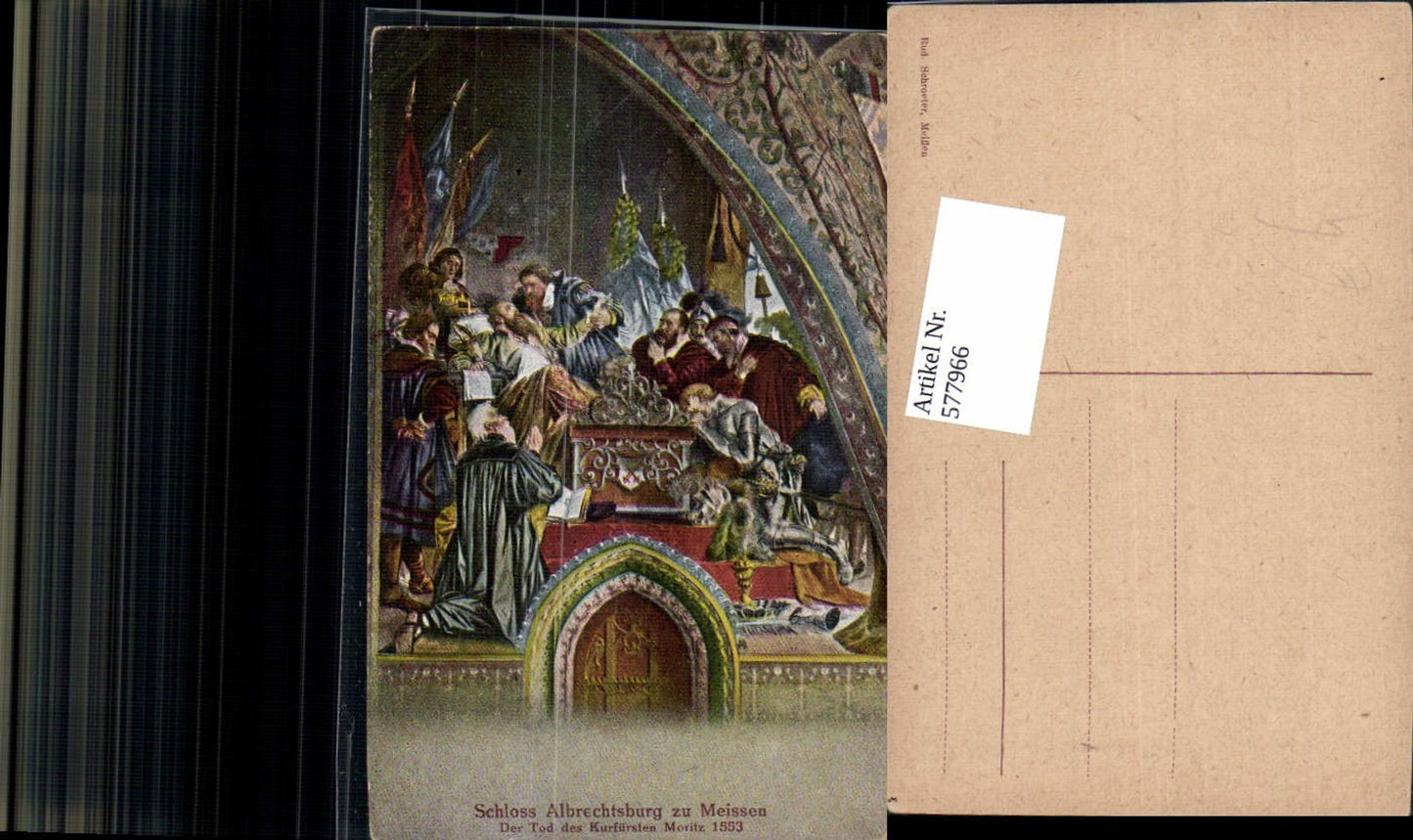 577966,Frühe Neuzeit Schloss Albrechtsburg Meissen Der Tod des Kurfürsten Moritz 1553