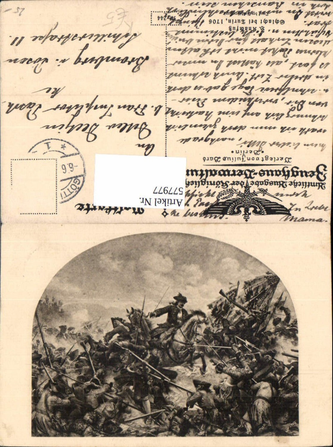 577977,Künstler Ak H. Knackfuß Schlacht b. Turin 1706 Frühe Neuzeit