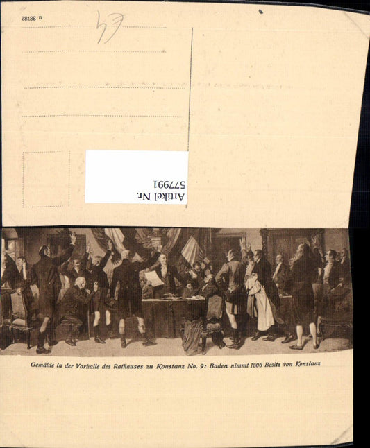 577991,Frühe Neuzeit Gemälde Konstanz Rathaus Baden nimmt 1806 Besitz v. Konstanz
