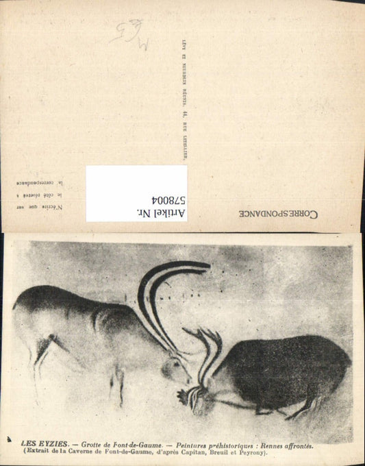 578004,Les Eyzies Grotte de Font-de-Gaume Peintures prehistoriques Archäologie Ausgrabung