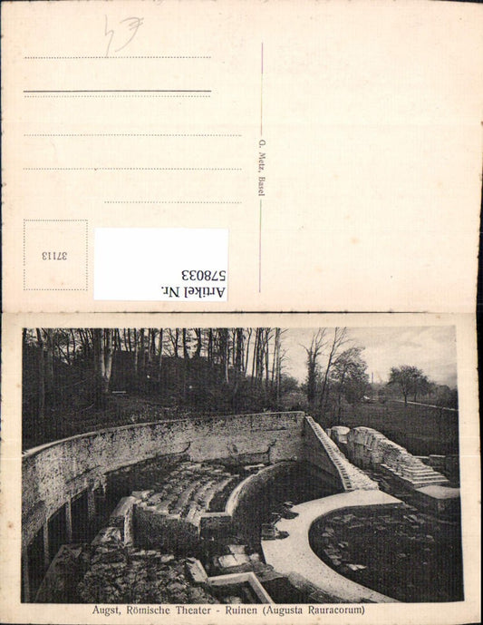 578033,Augst Römische Theater Ruinen Augusta Rauracorum Archäologie Ausgrabung
