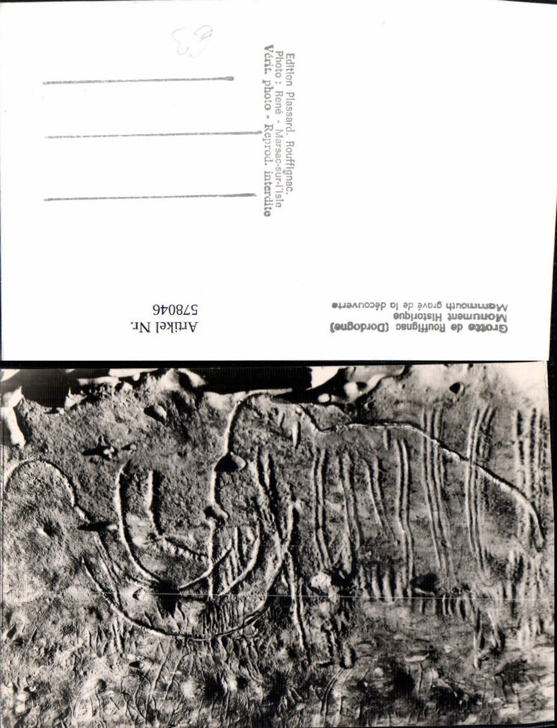 578046,Grotte de Rouffignac Monument Historique Mammouth grave de la decouverte Archäologie Ausgrabung