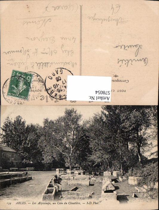 578054,Arles Les Alyscamps un Cin dn Cimetiere Friedhof Archäologie Ausgrabung