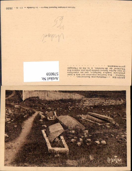 578059,Saintes Tombes Gräber Friedhof Archäologie Ausgrabung