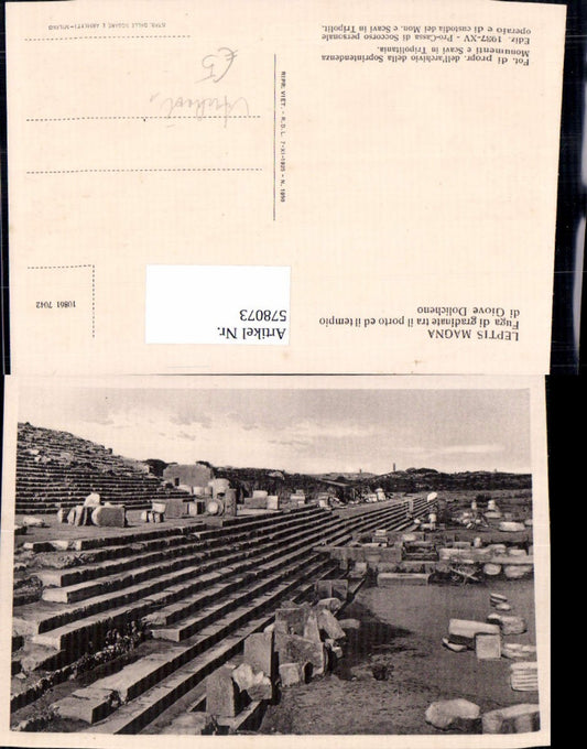 578073,Leptis Magna Porto ed il Tempio di Giove Dolicheno Ruine Archäologie Ausgrabung