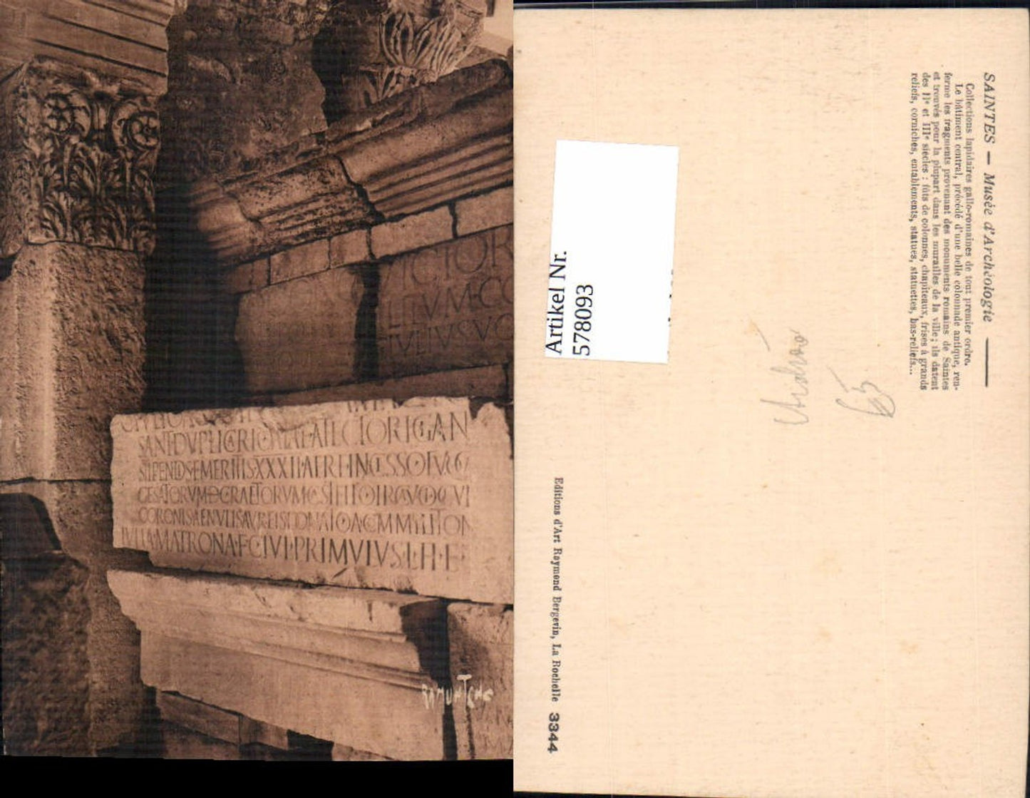 578093,Saintes Monuments romains Archäologie Ausgrabung