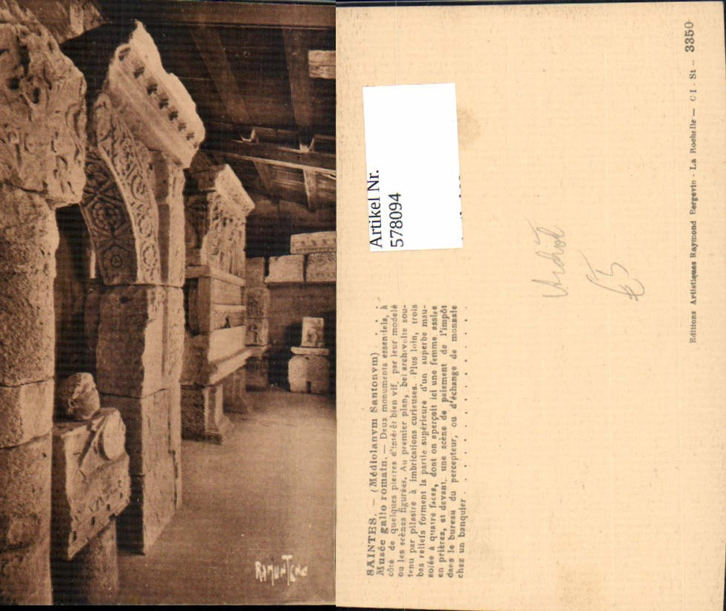 578094,Saintes Monuments romains Archäologie Ausgrabung