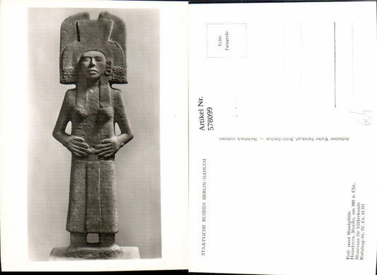 578099,Foto Ak Erd- u. Mondgöttin Huaxteca Mexiko 900 n. Chr. Völkerkunde Berlin Dahlem Archäologie Ausgrabung