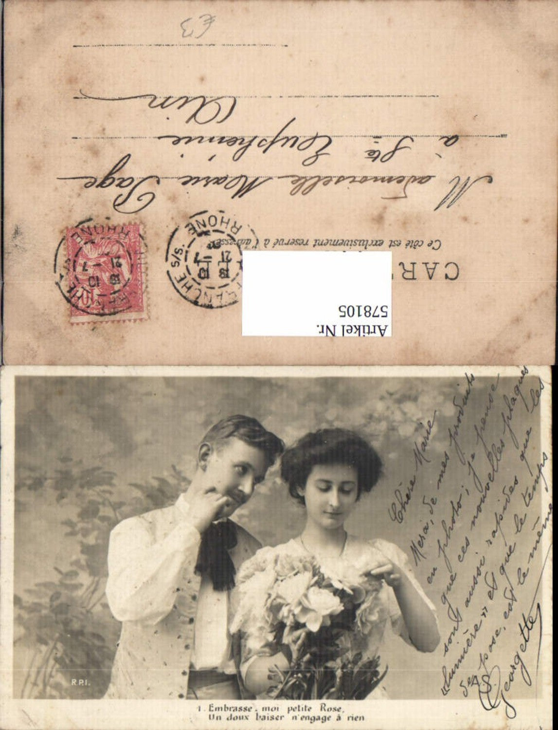 578105,Liebe Paar Blumen Text France