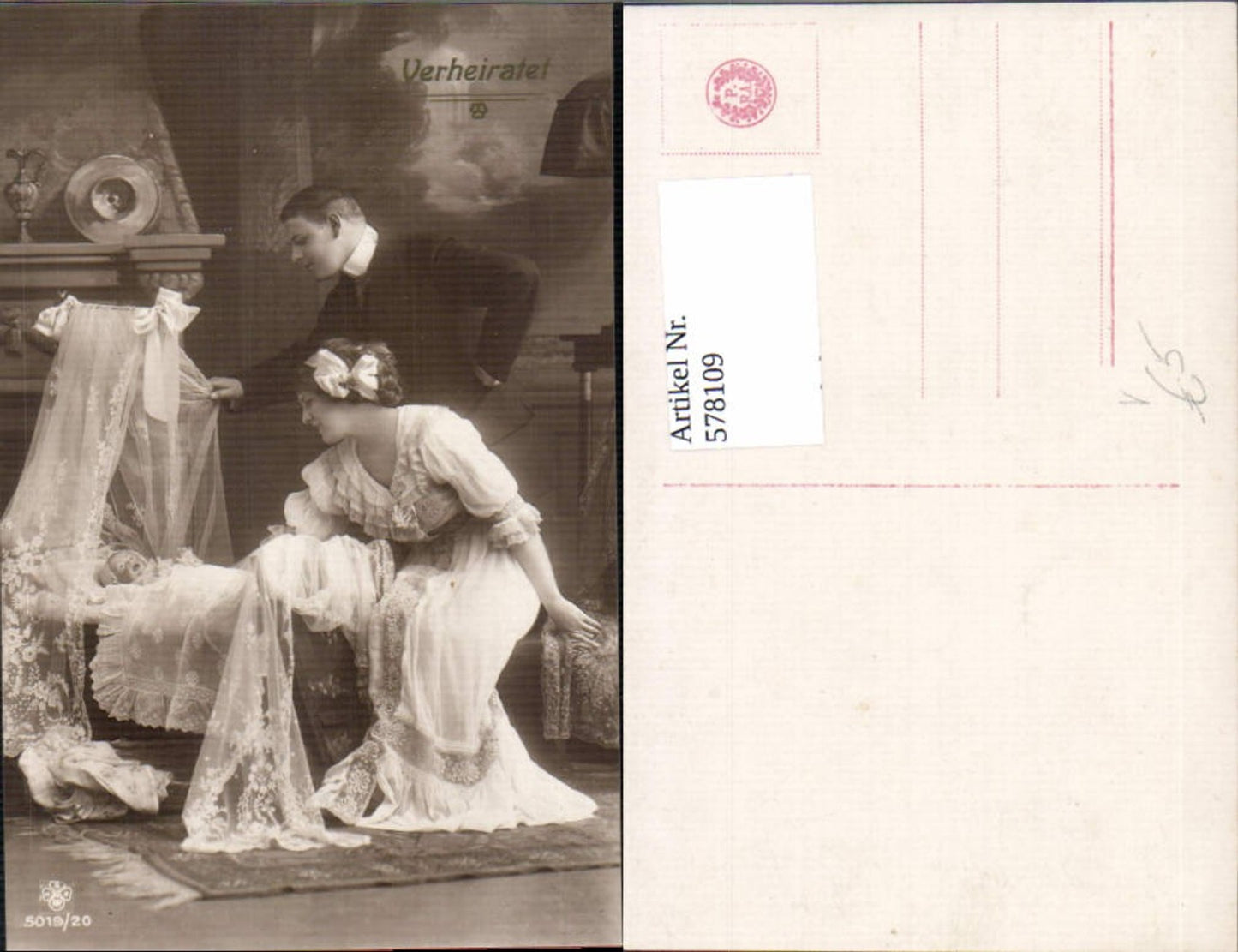578109,Liebe Paar Verheiratet Kind i. Wiege pub RPH SBW 5019/20