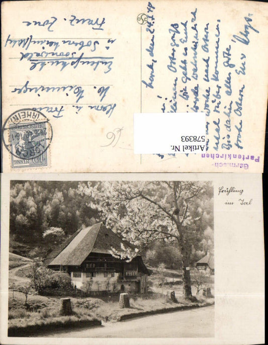 578393, Photo Ak Garmisch-Partenkirchen House Spring in the valley