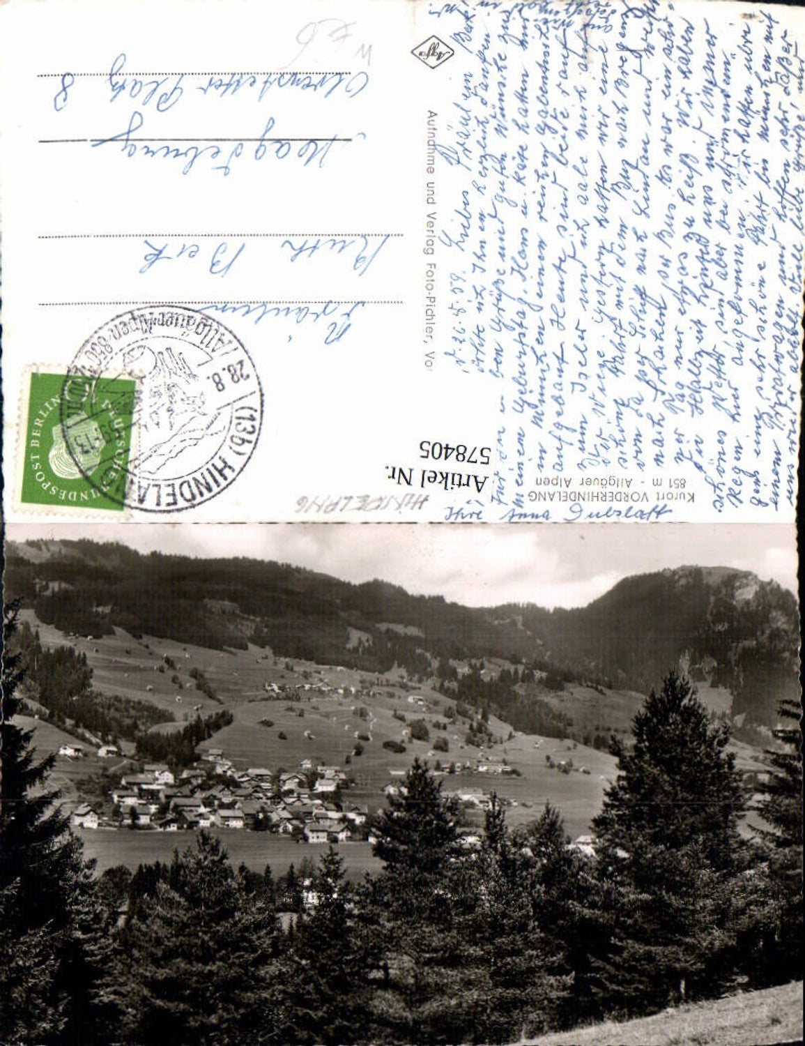 578405, Photo Ak Vorderhindelang Bad Hindelang Allgäu Alps