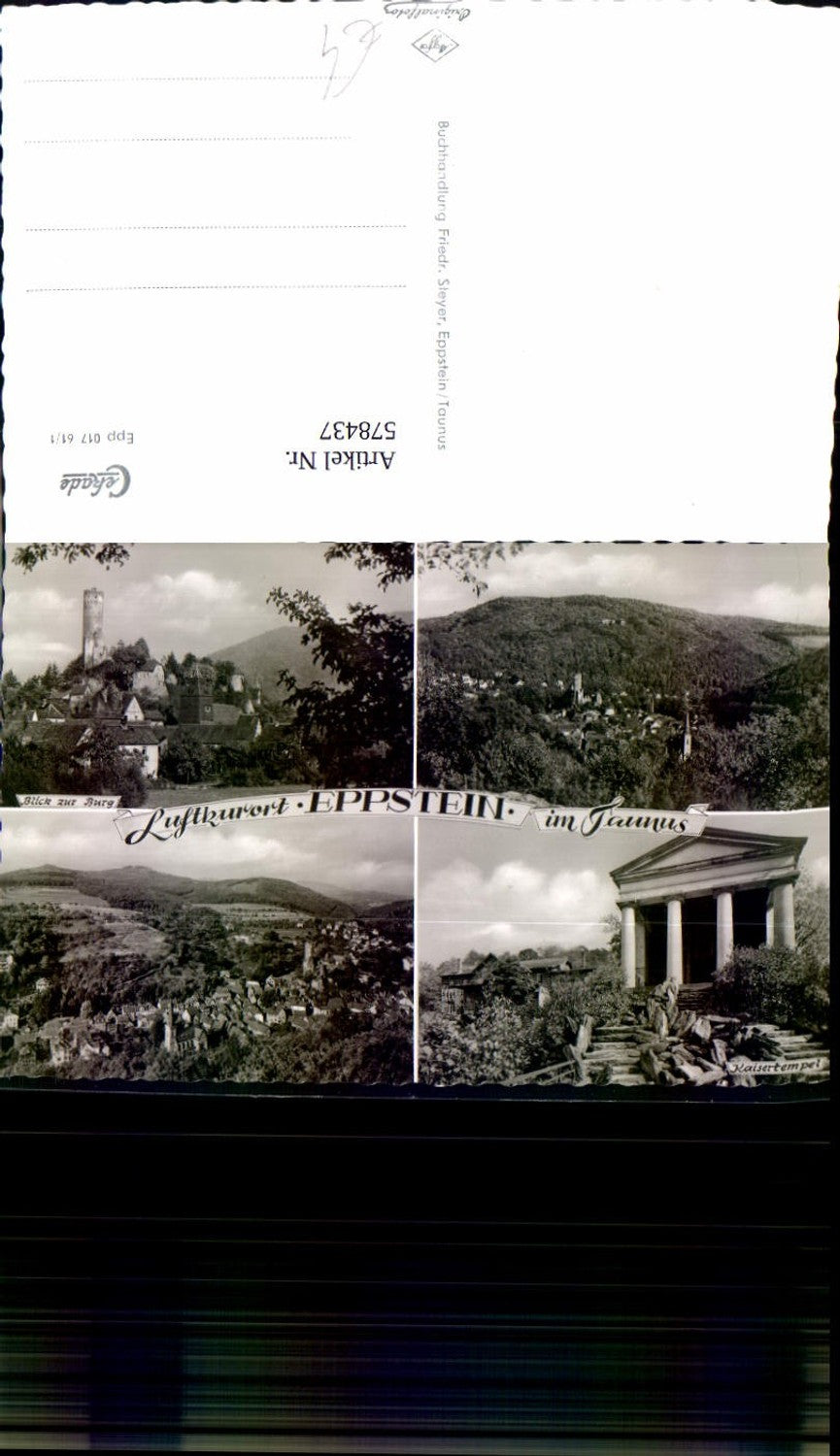 578437,Mehrbild Ak Eppstein i. Taunus Blick z. Burg Kaisertempel