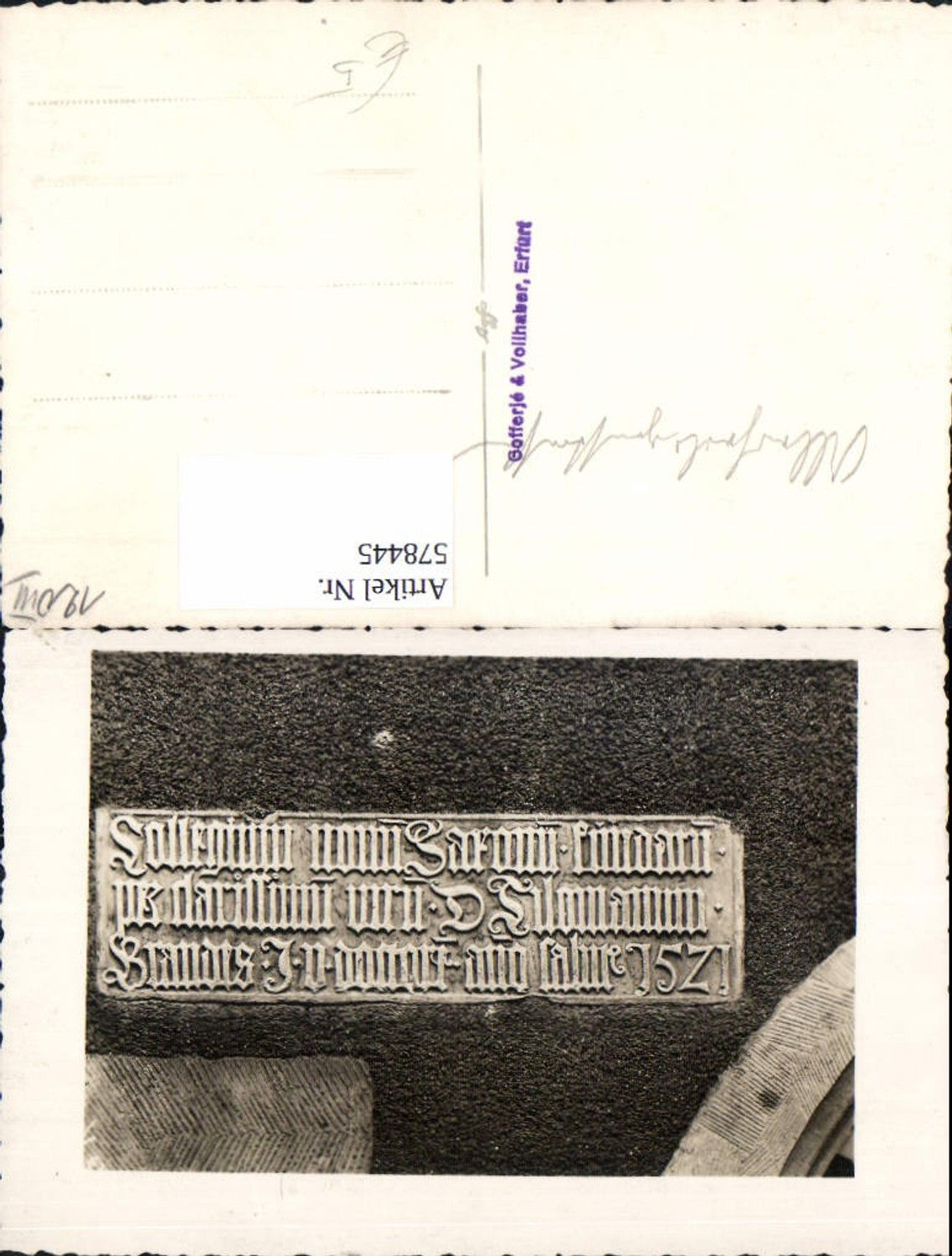 578445, Photo Ak Erfurt Inscription Archaeology