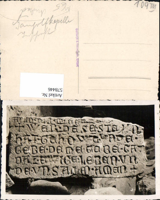 578446,Foto Ak Erfurt Inschrift Archälogie