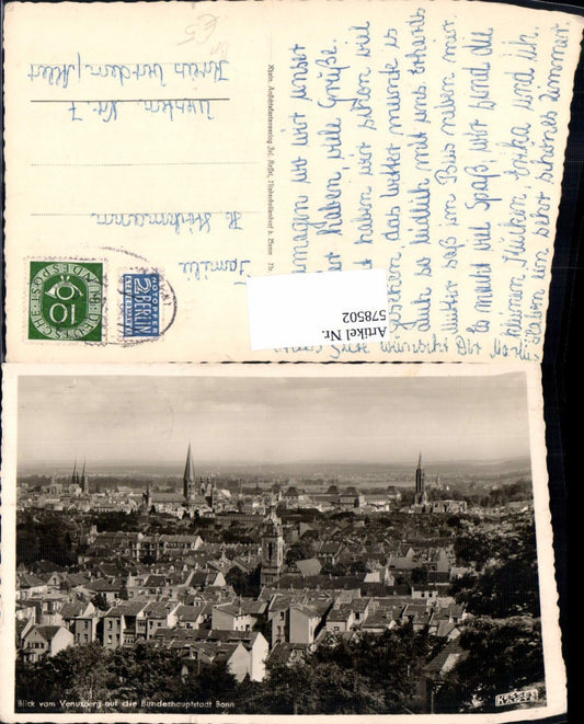578502,Blick v. Venusberg auf Bonn Bahnpost