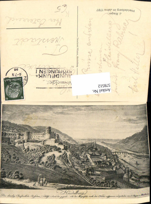 578512, Artist J. Rieger Heidelberg in the year 1787