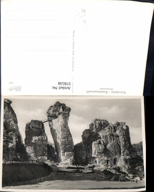 578538,Foto Ak Horn-Bad Meinberg Externsteine Teutoburgerwald Vorderansicht