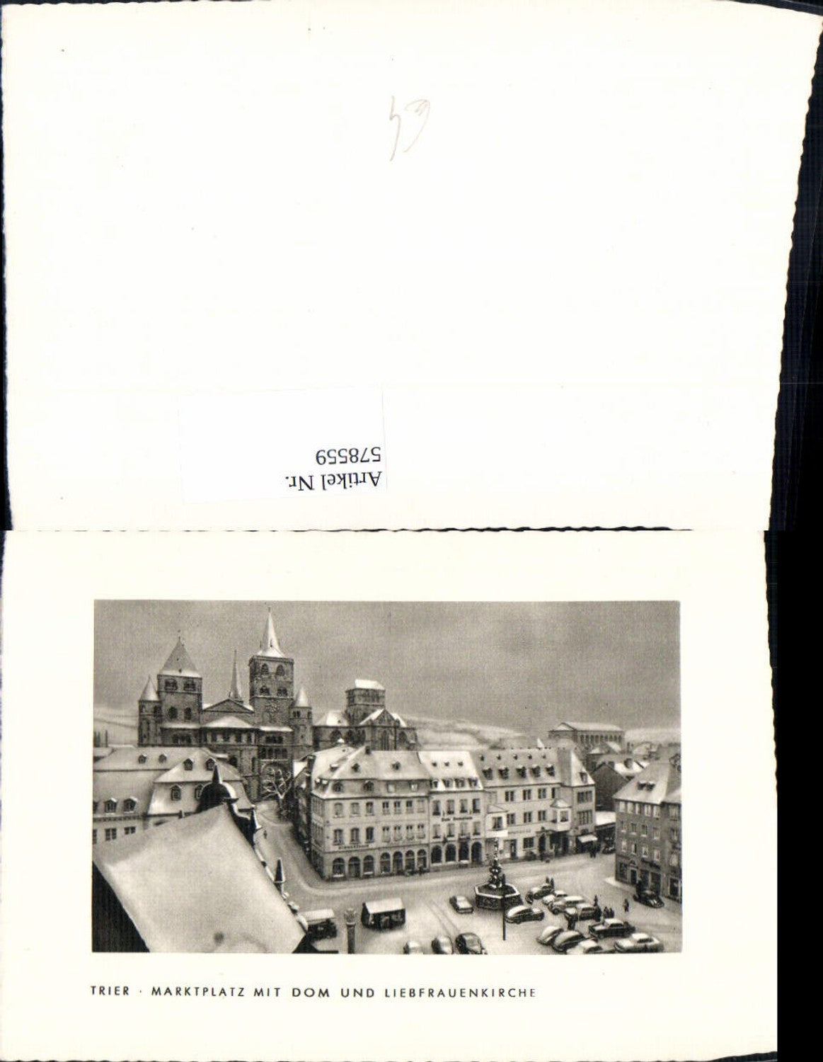 578559,Trier Marktplatz m. Dom u. Liebfrauenkirche i. Winter Passepartout