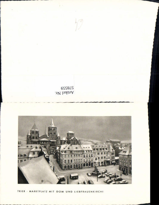 578559,Trier Marktplatz m. Dom u. Liebfrauenkirche i. Winter Passepartout