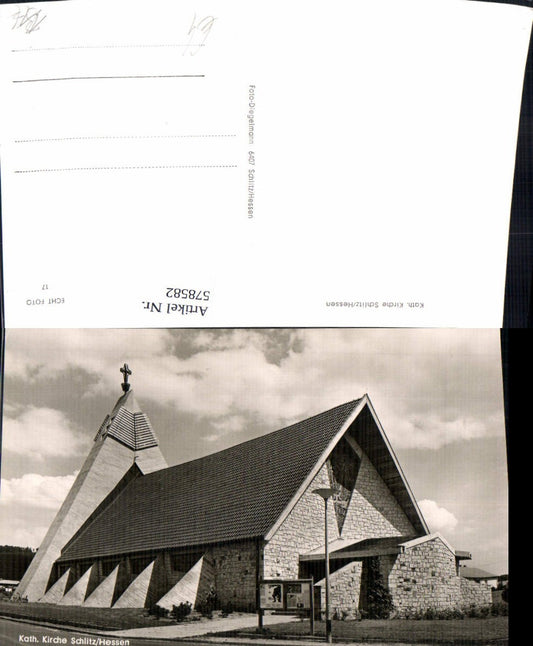 578582,Foto Ak Schlitz Kath. Kirche