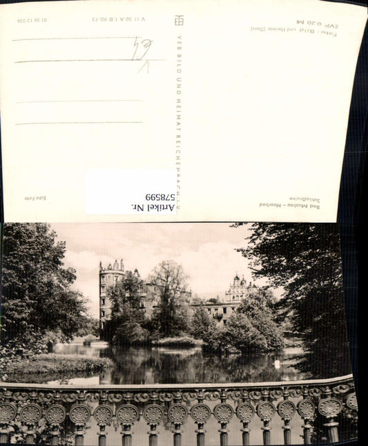 578599,Foto Ak Bad Muskau Moorbad Schlossruine pub VEB
