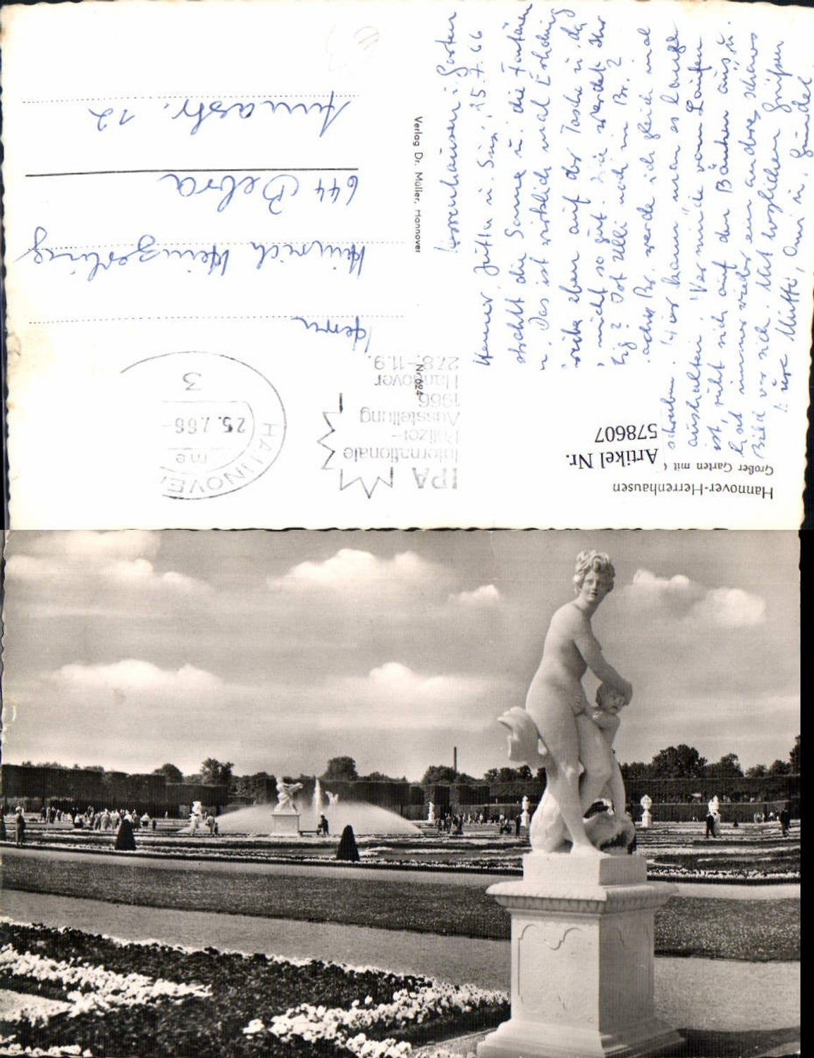 578607,Hannover Herrenhausen Großer Garten m. Glockenfontaine Springbrunnen Brunnen