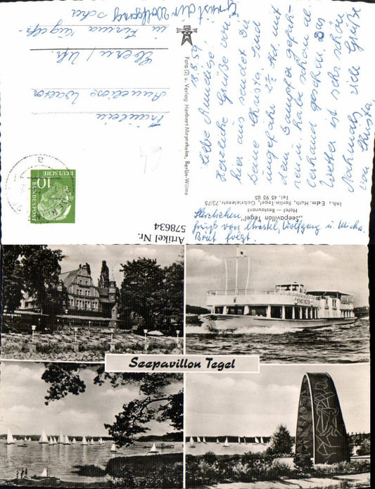 578634,Seepavillon Tegel Berlin Schiff Dampfer Segelboote Segeln
